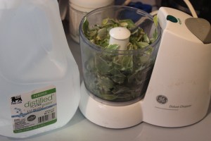 Chopper and distilled water